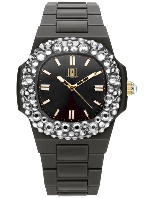 LIGHT TIME Mod. POLYCARBONATE - Black w-strass LIGHT TIME Mod. POLYCARBONATE - Black w-strass