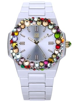 LIGHT TIME Mod. POLYCARBONATE - White w-strass