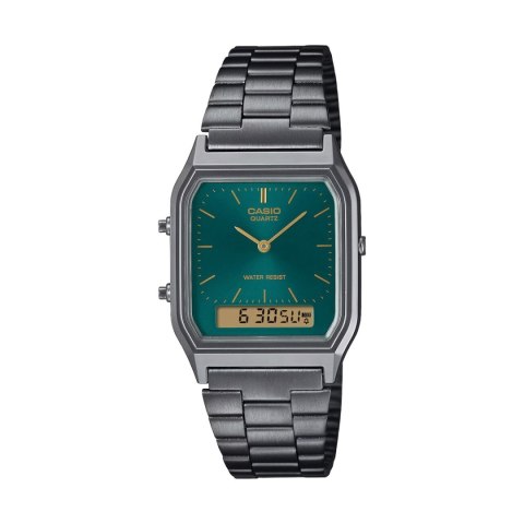 CASIO VINTAGE Mod. EDGY COLLECTION GUN METAL - EMERALD GREEN CASIO VINTAGE Mod. EDGY COLLECTION GUN METAL - EMERALD GREEN