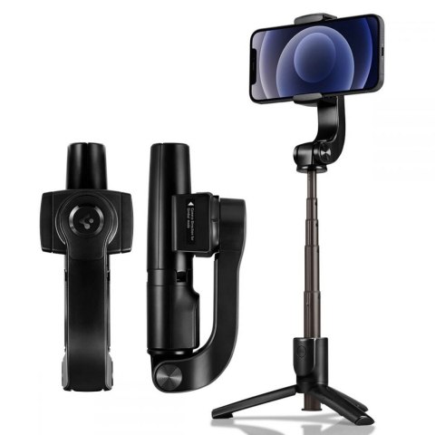 Gimbal Spigen S610W Bluetooth z selfie stickiem - czarny Gimbal Spigen S610W Bluetooth z selfie stickiem - czarny