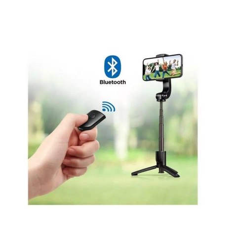 Gimbal Spigen S610W Bluetooth z selfie stickiem - czarny Gimbal Spigen S610W Bluetooth z selfie stickiem - czarny