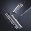 HUB Baseus Metal Gleam 9w1 USB-C - 3x USB 3.2 Gen 1 / USB-C PD 100W / VGA / HDMI / czytnik kart TF, SD / RJ45 - szary (CAHUB-CU0