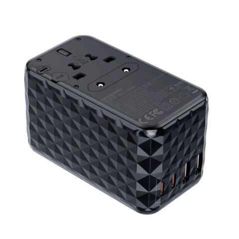 Adapter podróżny Choetech PD6028 EU / US / AUS / UK 2x USB-C 2x USB-A 100W - czarny Adapter podróżny Choetech PD6028 EU / US / AUS / UK 2x USB-C 2x USB-A 100W - czarny