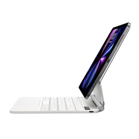 Baseus Brilliance etui magnetyczne klawiatura bezprzewodowa z wyświetlaczem iPad 10 10.9" (2022) biała Baseus Brilliance etui magnetyczne klawiatura bezprzewodowa z wyświetlaczem iPad 10 10.9" (2022) biała
