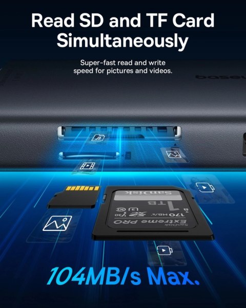 HUB USB 11w1 Baseus Metal Gleam Series II USB-A/USB-C PD/HDMI/DP/RJ45/SD/TF - czarny HUB USB 11w1 Baseus Metal Gleam Series II USB-A/USB-C PD/HDMI/DP/RJ45/SD/TF - czarny