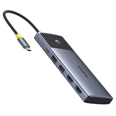 HUB Baseus Metal Gleam Series II 7w1 USB-C - USB-C PD100W / 2x USB-A / 2x HDMI 4K / USB-A 3.0 / USB-C 3.0 HUB Baseus Metal Gleam Series II 7w1 USB-C - USB-C PD100W / 2x USB-A / 2x HDMI 4K / USB-A 3.0 / USB-C 3.0