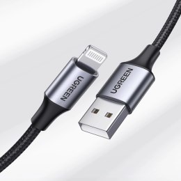 Kabel Ugreen US199 60157 USB-A / Lightning MFi 1.5m - czarny