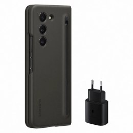 Zestaw etui silikonowe do Samsung Galaxy Z Fold 5 Slim Case + ładowarka sieciowa USB C 25W - czarny