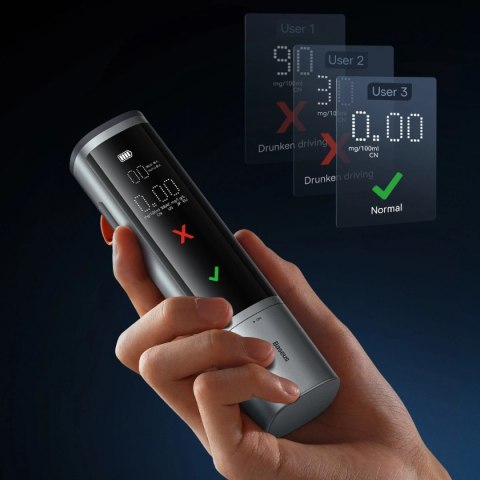 Baseus SafeJourney Pro Series alkomat 470mAh szary Baseus SafeJourney Pro Series alkomat 470mAh szary
