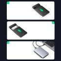 Kieszeń Ugreen CM300 70498 na dysk twardy 2,5'' SATA 3.0 6Gbps - szary + kabel USB-C - USB-A 0.5m