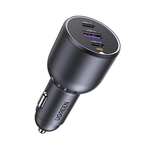 Ładowarka Ugreen EC705 samochodowa 130W 2x USB-C 1x USB-A - szara Ładowarka Ugreen EC705 samochodowa 130W 2x USB-C 1x USB-A - szara