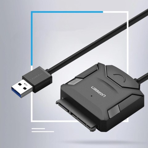 Ugreen kabel adapter do dysku 2.5'' / 3.5'' (USB-A 3.0 - SATA) czarny (CR108) Ugreen kabel adapter do dysku 2.5'' / 3.5'' (USB-A 3.0 - SATA) czarny (CR108)