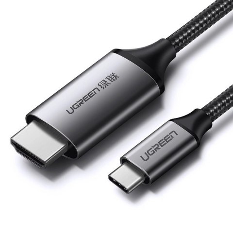 Ugreen kabel przewód HDMI - USB Typ C 4K 60 Hz 1,5 m czarno-szary (MM142 50570) Ugreen kabel przewód HDMI - USB Typ C 4K 60 Hz 1,5 m czarno-szary (MM142 50570)