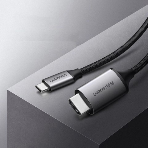 Ugreen kabel przewód HDMI - USB Typ C 4K 60 Hz 1,5 m czarno-szary (MM142 50570) Ugreen kabel przewód HDMI - USB Typ C 4K 60 Hz 1,5 m czarno-szary (MM142 50570)