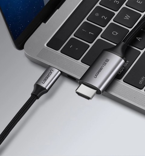 Ugreen kabel przewód HDMI - USB Typ C 4K 60 Hz 1,5 m czarno-szary (MM142 50570) Ugreen kabel przewód HDMI - USB Typ C 4K 60 Hz 1,5 m czarno-szary (MM142 50570)