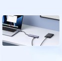Wielofunkcyjny HUB 5w1 USB-C - HDMI 1.4 / 3 x USB-A / USB-C PD 100W Ugreen CM511 - szary