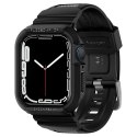 Etui z paskiem Spigen Rugged Armor Pro na Apple Watch 4 / 5 / 6 / 7 / 8 / SE (44/45 mm) - czarne