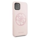 Guess GUHCN58LS4GLP iPhone 11 Pro light pink/jasnoróżowy hard case Silicone 4G Tone On Tone