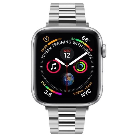 Pasek Spigen Modern Fit Band na Apple Watch 4/5/6/7/8/SE (38/40/41 mm) - srebrny Pasek Spigen Modern Fit Band na Apple Watch 4/5/6/7/8/SE (38/40/41 mm) - srebrny