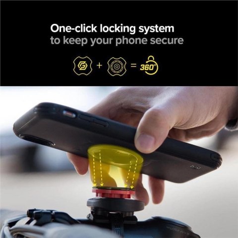 Uchwyt Spigen Gearlock MS100 na kierownicę rowerową - czarny Uchwyt Spigen Gearlock MS100 na kierownicę rowerową - czarny