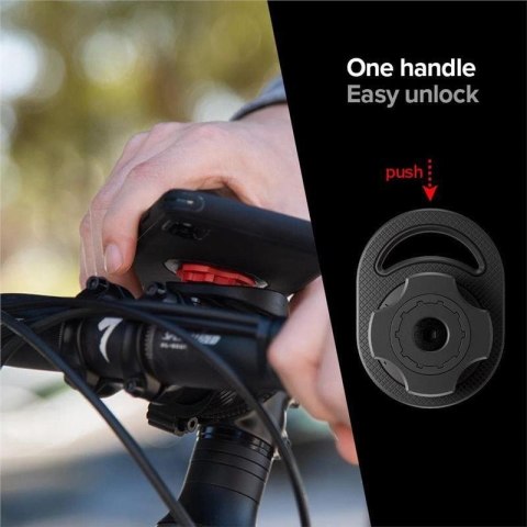 Uchwyt Spigen Gearlock MS100 na kierownicę rowerową - czarny Uchwyt Spigen Gearlock MS100 na kierownicę rowerową - czarny