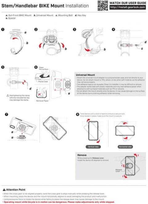 Uchwyt Spigen Gearlock MS100 na kierownicę rowerową - czarny Uchwyt Spigen Gearlock MS100 na kierownicę rowerową - czarny