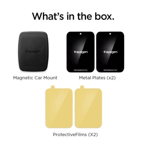 Uchwyt na telefon Spigen H12 do kratki wentylacji w samochodzie magnetyczny - czarny Uchwyt na telefon Spigen H12 do kratki wentylacji w samochodzie magnetyczny - czarny