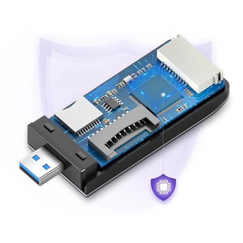 Ugreen czytnik kart SD / micro SD / CF / MS na USB 3.0 szary (50541) Ugreen czytnik kart SD / micro SD / CF / MS na USB 3.0 szary (50541)