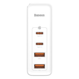 Baseus GaN2 Pro szybka ładowarka sieciowa 100W USB / USB Typ C Quick Charge 4+ Power Delivery biały (CCGAN2P-L02)
