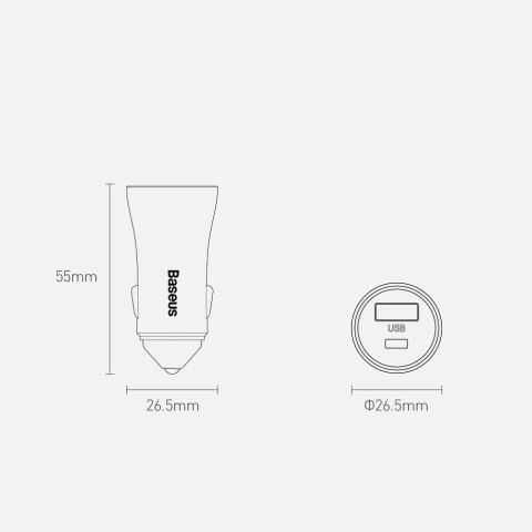 Baseus Golden Contactor Pro szybka ładowarka samochodowa USB Typ C / USB 40 W Power Delivery 3.0 Quick Charge 4+ SCP FCP AFC + k Baseus Golden Contactor Pro szybka ładowarka samochodowa USB Typ C / USB 40 W Power Delivery 3.0 Quick Charge 4+ SCP FCP AFC + k