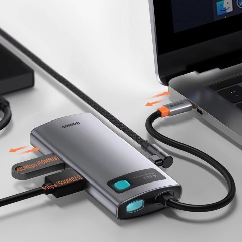 Baseus Metal Gleam 4w1 wielofunkcyjny HUB USB Typ C - USB Typ C Power Delivery 100 W / HDMI 4K 30 Hz / USB 3.2 Gen 1 / USB 2.0 ( Baseus Metal Gleam 4w1 wielofunkcyjny HUB USB Typ C - USB Typ C Power Delivery 100 W / HDMI 4K 30 Hz / USB 3.2 Gen 1 / USB 2.0 (