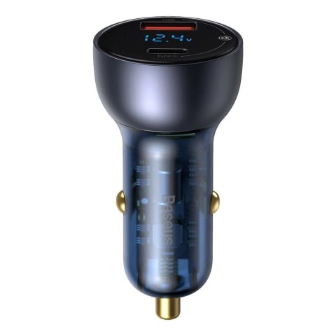 Baseus ładowarka samochodowa USB / USB Typ C 65 W 5 A SCP Quick Charge 4.0+ Power Delivery 3.0 ekran LCD + kabel USB Typ C - USB Baseus ładowarka samochodowa USB / USB Typ C 65 W 5 A SCP Quick Charge 4.0+ Power Delivery 3.0 ekran LCD + kabel USB Typ C - USB