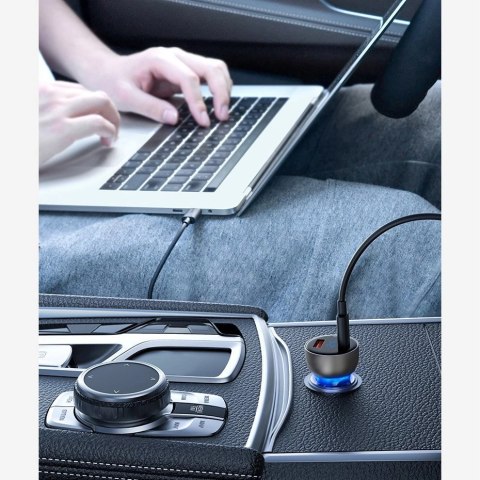 Baseus ładowarka samochodowa USB / USB Typ C 65 W 5 A SCP Quick Charge 4.0+ Power Delivery 3.0 ekran LCD + kabel USB Typ C - USB Baseus ładowarka samochodowa USB / USB Typ C 65 W 5 A SCP Quick Charge 4.0+ Power Delivery 3.0 ekran LCD + kabel USB Typ C - USB