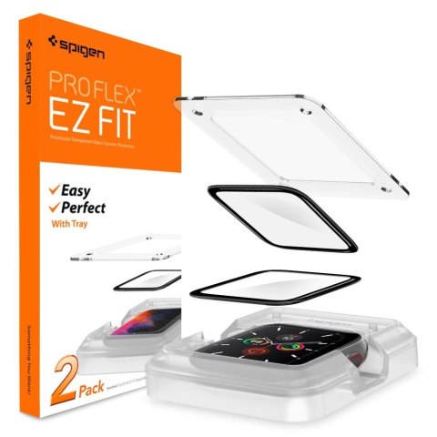 Szkło hybrydowe Spigen ProFlex EZ Fit na Apple Watch 4/5/6/SE (44mm) Szkło hybrydowe Spigen ProFlex EZ Fit na Apple Watch 4/5/6/SE (44mm)