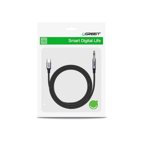 Ugreen kabel audio stereo AUX 3,5 mm mini jack - USB Typ C do telefonu tabletu 1m czarny (CM450 20192) Ugreen kabel audio stereo AUX 3,5 mm mini jack - USB Typ C do telefonu tabletu 1m czarny (CM450 20192)