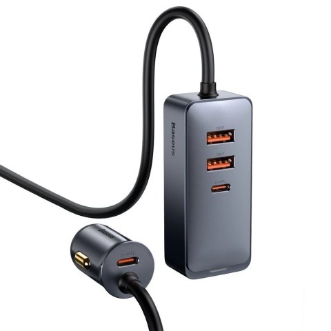 Baseus Share Together ładowarka samochodowa 2x USB / 2x USB Typ C 120W PPS Quick Charge Power Delivery szary (CCBT-A0G) Baseus Share Together ładowarka samochodowa 2x USB / 2x USB Typ C 120W PPS Quick Charge Power Delivery szary (CCBT-A0G)