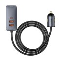 Baseus Share Together ładowarka samochodowa 2x USB / 2x USB Typ C 120W PPS Quick Charge Power Delivery szary (CCBT-A0G)