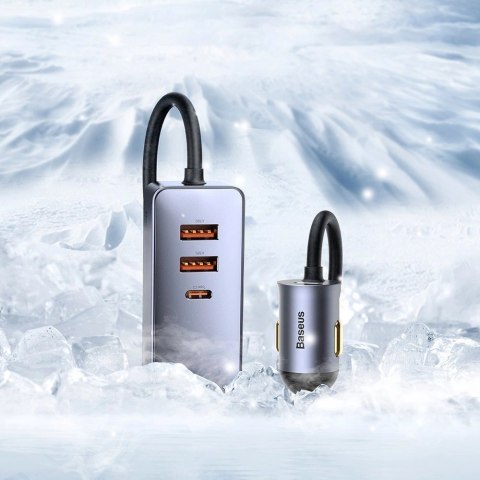 Baseus Share Together ładowarka samochodowa 2x USB / 2x USB Typ C 120W PPS Quick Charge Power Delivery szary (CCBT-A0G) Baseus Share Together ładowarka samochodowa 2x USB / 2x USB Typ C 120W PPS Quick Charge Power Delivery szary (CCBT-A0G)