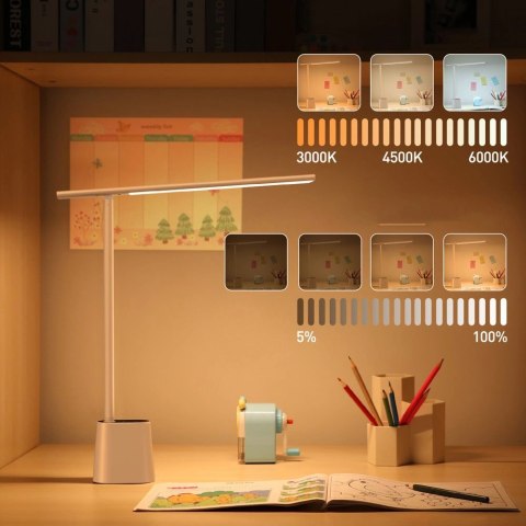 Baseus Smart Eye bezprzewodowa biurkowa lampka LED z akumulatorem 2200 mAh biały (DGZG-02) Baseus Smart Eye bezprzewodowa biurkowa lampka LED z akumulatorem 2200 mAh biały (DGZG-02)