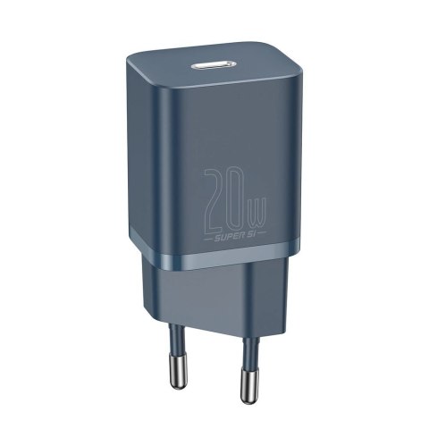 Baseus Super Si 1C szybka ładowarka USB Typ C 20W Power Delivery + kabel USB Typ C - Lightning 1m niebieski (TZCCSUP-B03) Baseus Super Si 1C szybka ładowarka USB Typ C 20W Power Delivery + kabel USB Typ C - Lightning 1m niebieski (TZCCSUP-B03)