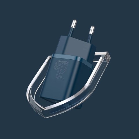 Baseus Super Si 1C szybka ładowarka USB Typ C 20W Power Delivery + kabel USB Typ C - Lightning 1m niebieski (TZCCSUP-B03) Baseus Super Si 1C szybka ładowarka USB Typ C 20W Power Delivery + kabel USB Typ C - Lightning 1m niebieski (TZCCSUP-B03)