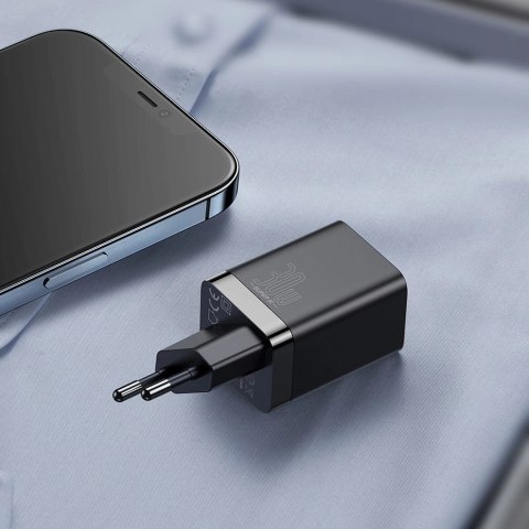 Baseus Super Si Pro szybka ładowarka USB / USB Typ C 30W Power Delivery Quick Charge czarny (CCSUPP-E01) Baseus Super Si Pro szybka ładowarka USB / USB Typ C 30W Power Delivery Quick Charge czarny (CCSUPP-E01)