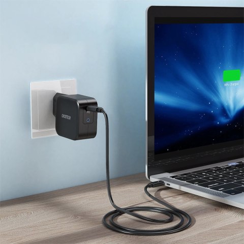 Choetech szybka ładowarka sieciowa GaN USB Typ C 61W 3A Power Delivery czarny (Q6006) Choetech szybka ładowarka sieciowa GaN USB Typ C 61W 3A Power Delivery czarny (Q6006)