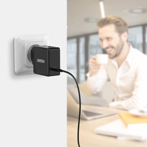 Choetech szybka ładowarka sieciowa USB Typ C PD 60W 3A czarny (Q4004-EU) Choetech szybka ładowarka sieciowa USB Typ C PD 60W 3A czarny (Q4004-EU)