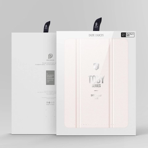 Dux Ducis Toby pancerne etui z klapką Smart Case do iPad Air 2020 / 2022 z uchwytem na Apple Pencil różowy Dux Ducis Toby pancerne etui z klapką Smart Case do iPad Air 2020 / 2022 z uchwytem na Apple Pencil różowy