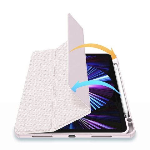 Dux Ducis Toby pancerne etui z klapką Smart Case do iPad Air 2020 / 2022 z uchwytem na Apple Pencil różowy Dux Ducis Toby pancerne etui z klapką Smart Case do iPad Air 2020 / 2022 z uchwytem na Apple Pencil różowy