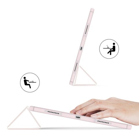 Dux Ducis Toby pancerne etui z klapką Smart Case do iPad Air 2020 / 2022 z uchwytem na Apple Pencil różowy Dux Ducis Toby pancerne etui z klapką Smart Case do iPad Air 2020 / 2022 z uchwytem na Apple Pencil różowy