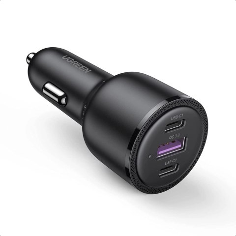 Ugreen ładowarka samochodowa 2x USB Typ C / 1x USB 69W 5A Power Delivery Quick Charge czarny (20467) Ugreen ładowarka samochodowa 2x USB Typ C / 1x USB 69W 5A Power Delivery Quick Charge czarny (20467)