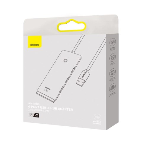 Baseus Lite Series HUB 4-Portowy (USB-A do 4xUSB-A 3.0) 2m czarny (WKQX030201) Baseus Lite Series HUB 4-Portowy (USB-A do 4xUSB-A 3.0) 2m czarny (WKQX030201)
