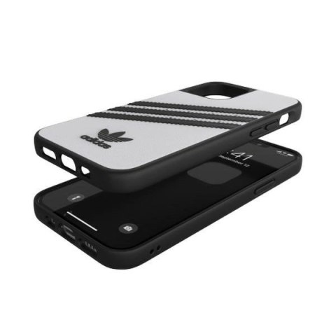 Etui Adidas OR Moulded Case PU na iPhone 12 Pro - czarno-białe Etui Adidas OR Moulded Case PU na iPhone 12 Pro - czarno-białe